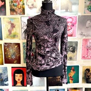 BCBG max mock neck top